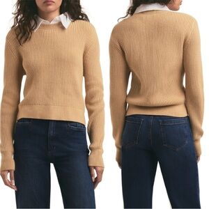 Favorite Daughter The Katie Removable Collar Rib Sweater, XL